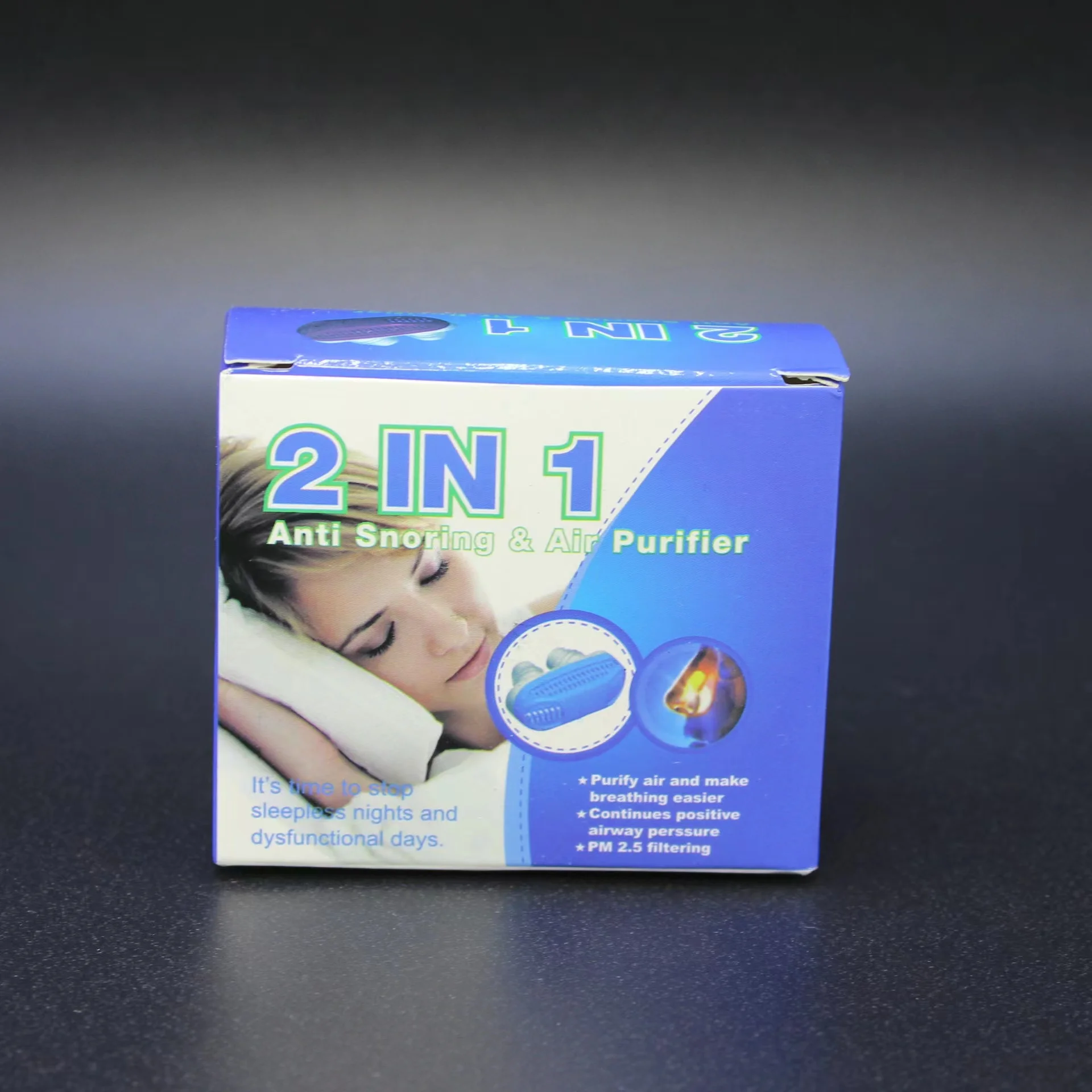 Hot 2 In 1 Automatic Anti Snoring Devices Nasal Dilator Nose Vents Plugs Air Purifier Filter