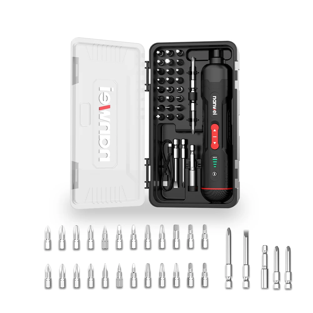 Nanwei CordlessScrewdriver Type-C Rechargeable Precision Screw Driver Set Bits Repair Tool For Phone Laptop Glasses