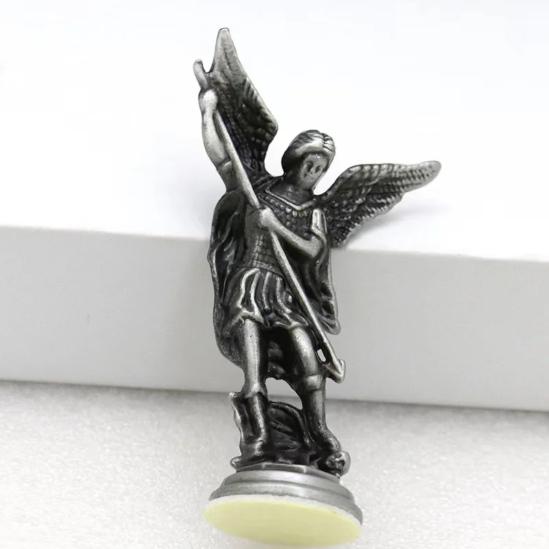 support custom 8cm Western Religious Metal Crafts Winged Angel Statue