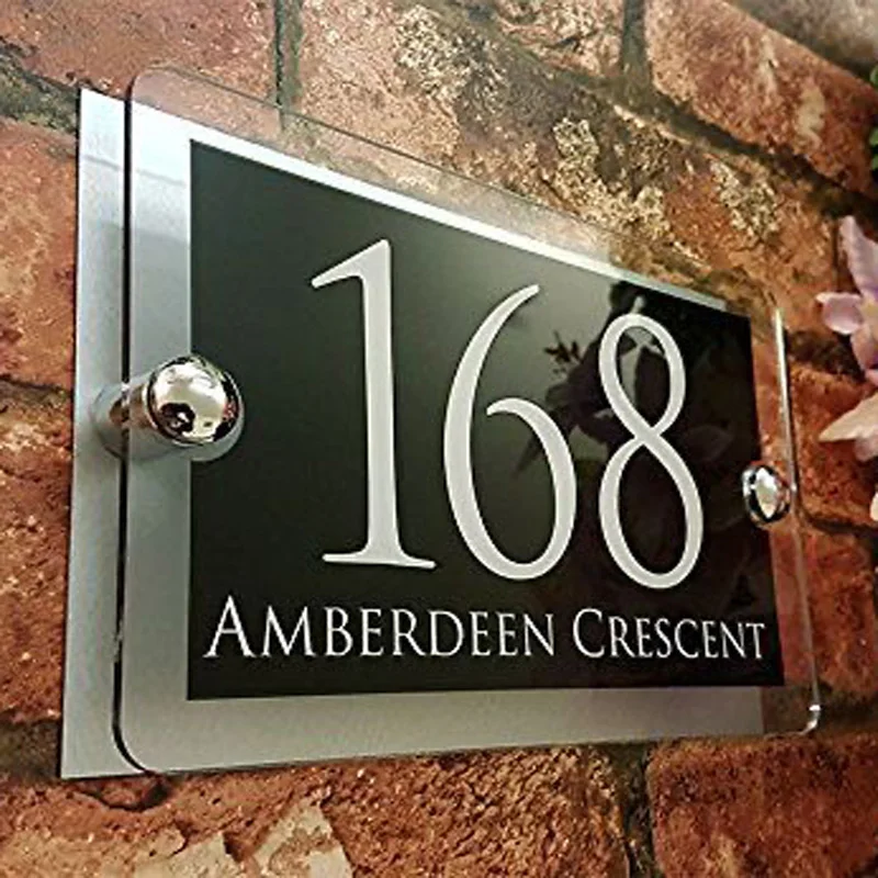 Factory fast shipping metal aluminium outdoor sign plate house number hotel NumberPlates