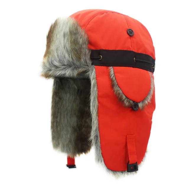 Waterproof Polyester Unisex Thick Winter Trapper Hat with Earflaps Warm Trapper Hat Wholesale