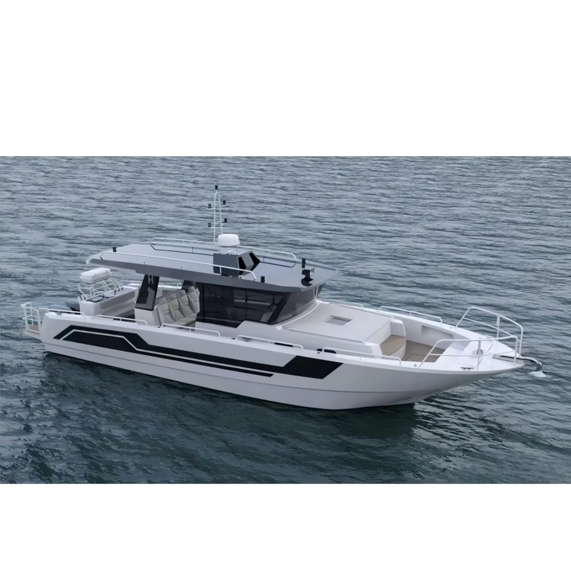 14.5m Aluminum Center Console Sport Yacht for Leisure for Fishing Sports Cruising and River Use with Outboard Engine