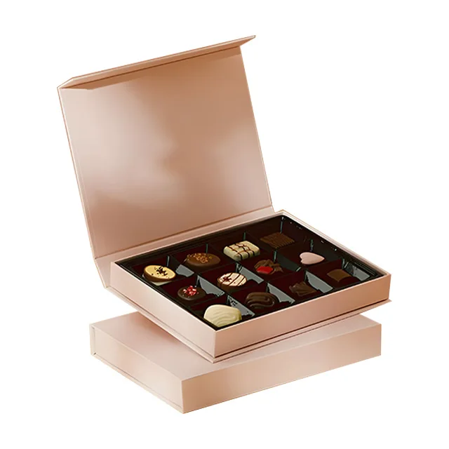 Luxury custom chocolates packaging boxes sets for wedding festive book type chocolate gift box