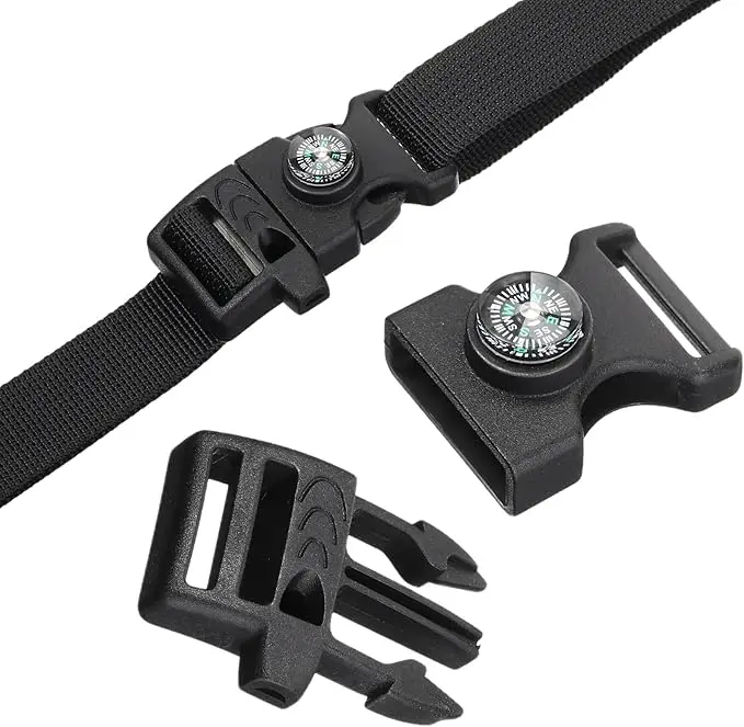 Outdoor camping backpack EDC Survival Kits Whistle Compass Knife Parachute Paracord Bracelet plastic side release buckle