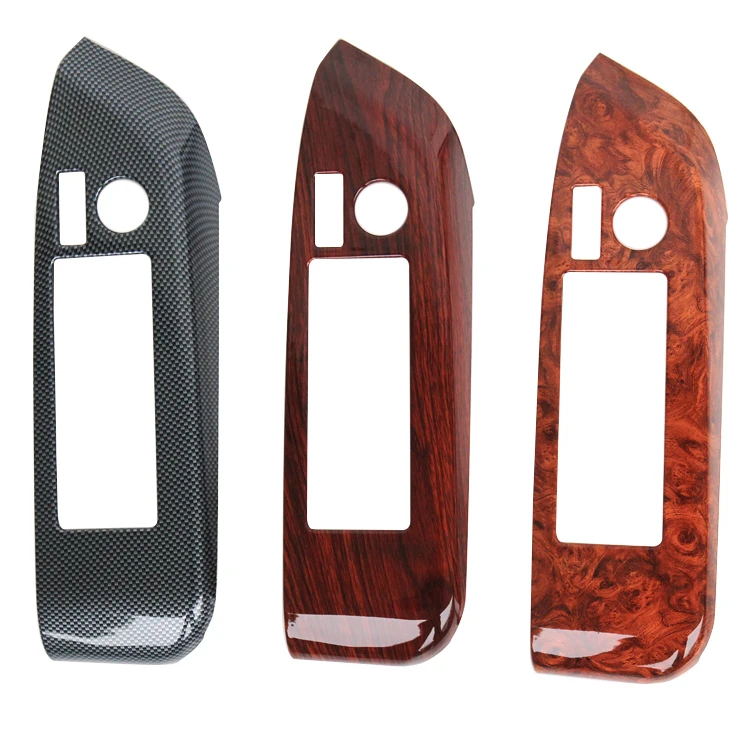 Chrome Interior Accessories Yellow Peach Wood car interior accessories Door Lock Panel Cover Trim For High lander