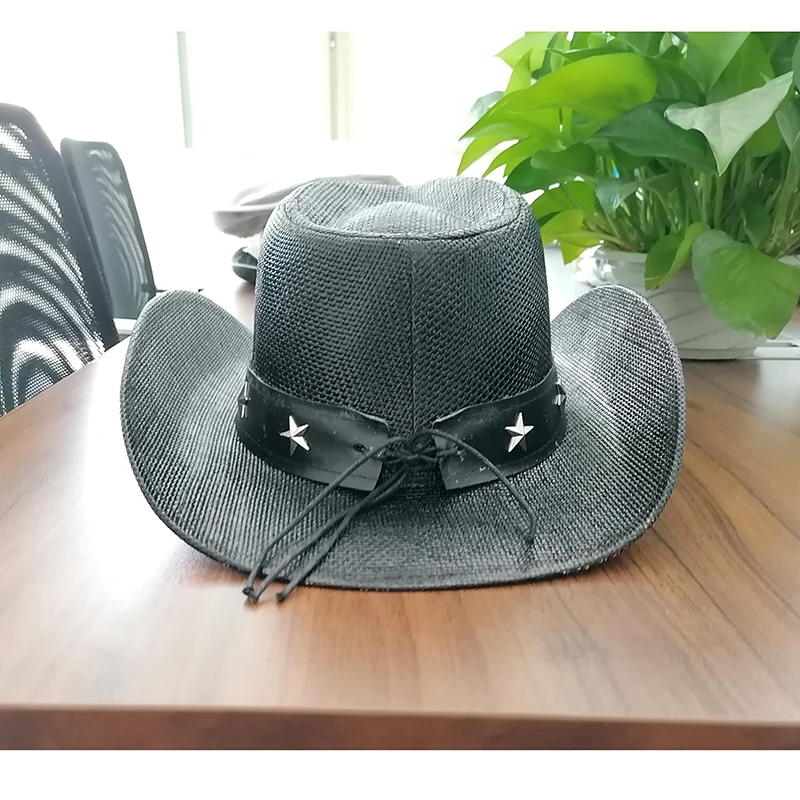 Мужская бумажная соломенная ковбойская шляпа 1803B, Соломенная Панама с рисунком американского флага США, с регулируемыми полями, флаг США