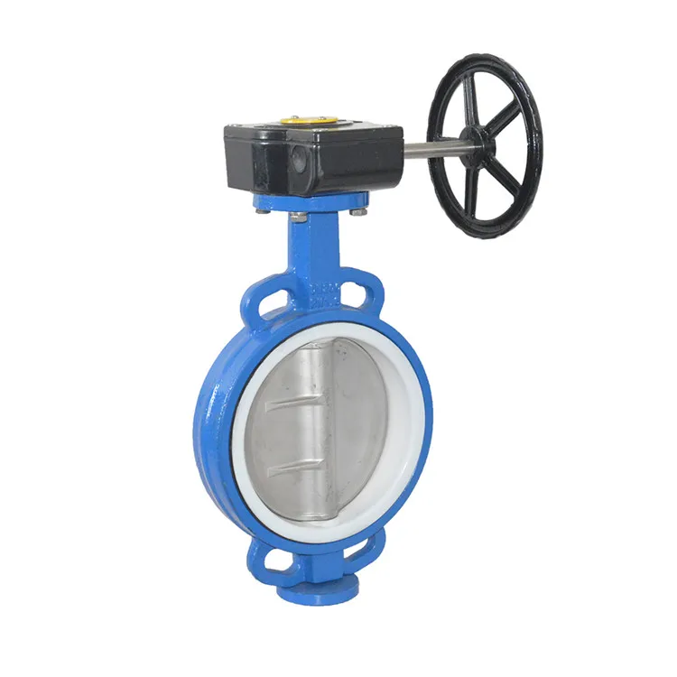 factory manual wafter valve gearbox epdm seat butterfly valve gearbox