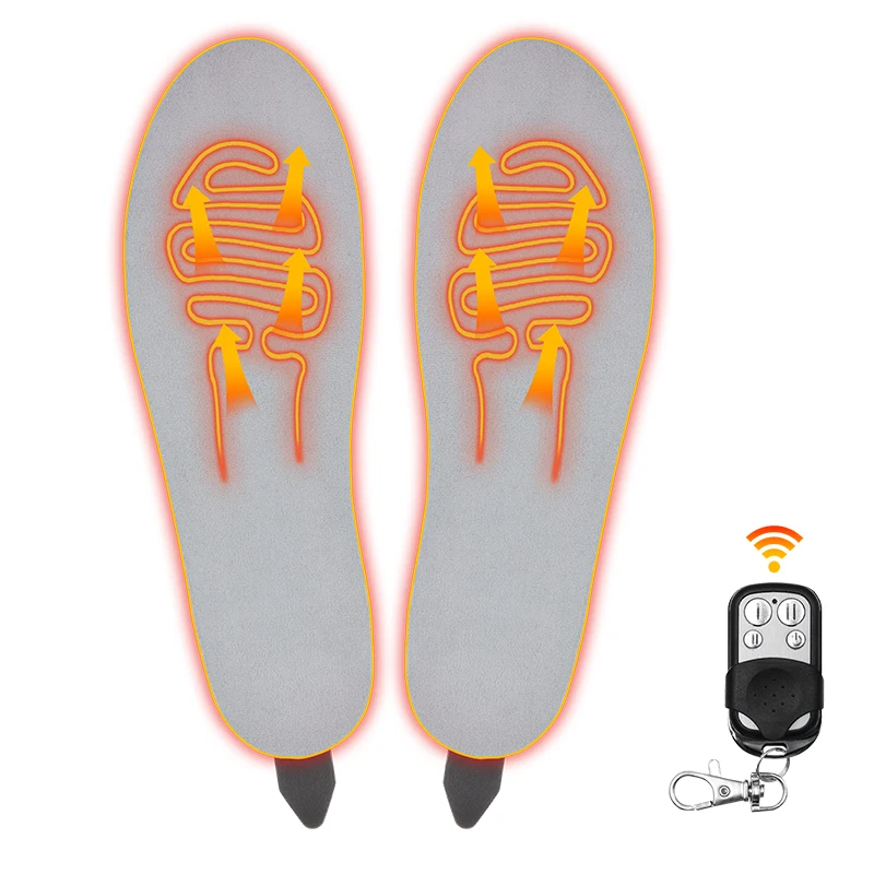 Dr-Warm Man And Women Sport Heated Insole PU Orthotic Arch Support Sport Rechargeable Battery Thermo Insoles