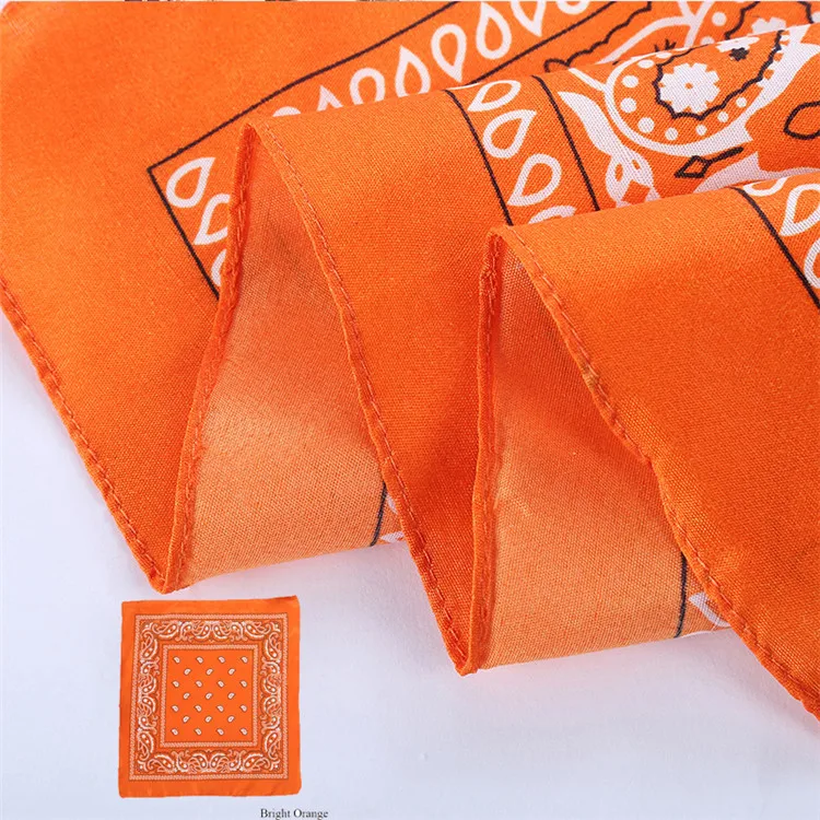 Fashion 18 colors Paisley printed cotton Bandanas Recycled Bandana Square Head Wraps Kerchief Neck Scarf Novelty Cotton Bandanas