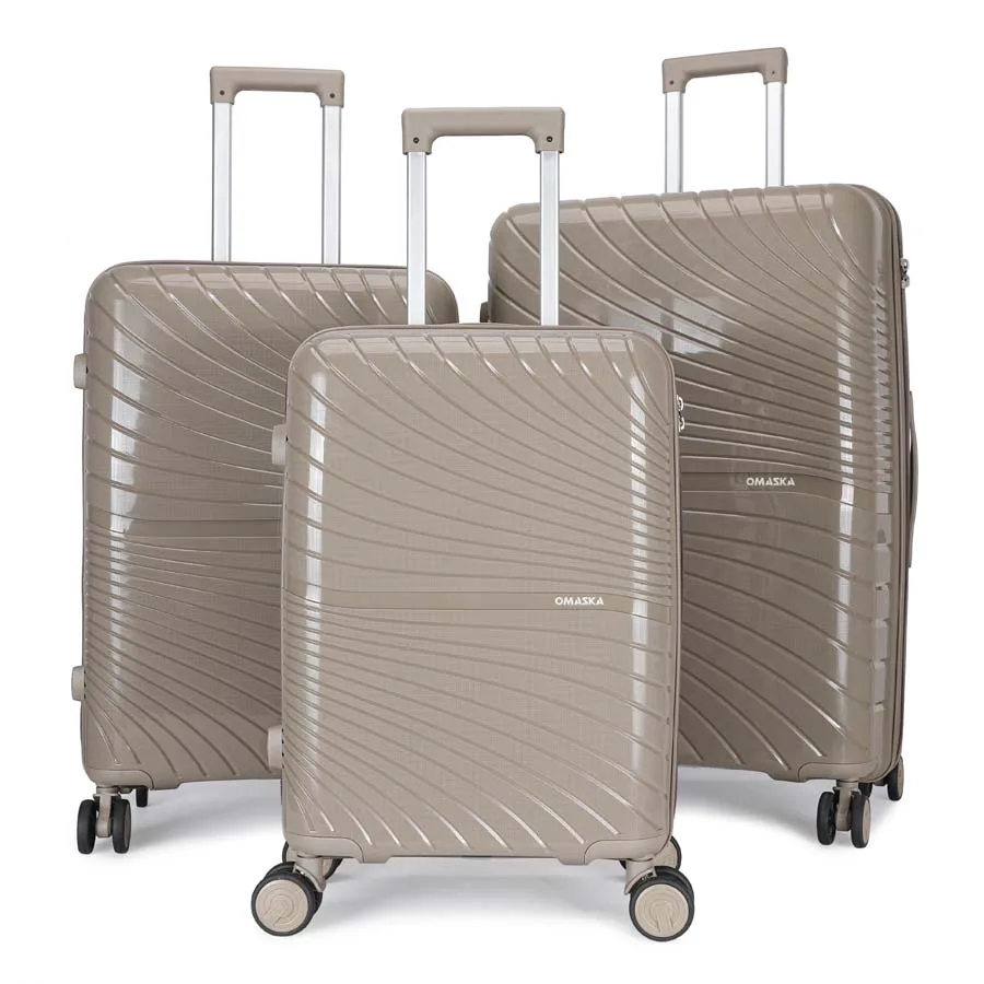 Hard Case Luggage Set Spinner Wheel 20 24 28 Inch Men PP Suitcase Luggage Hard Case