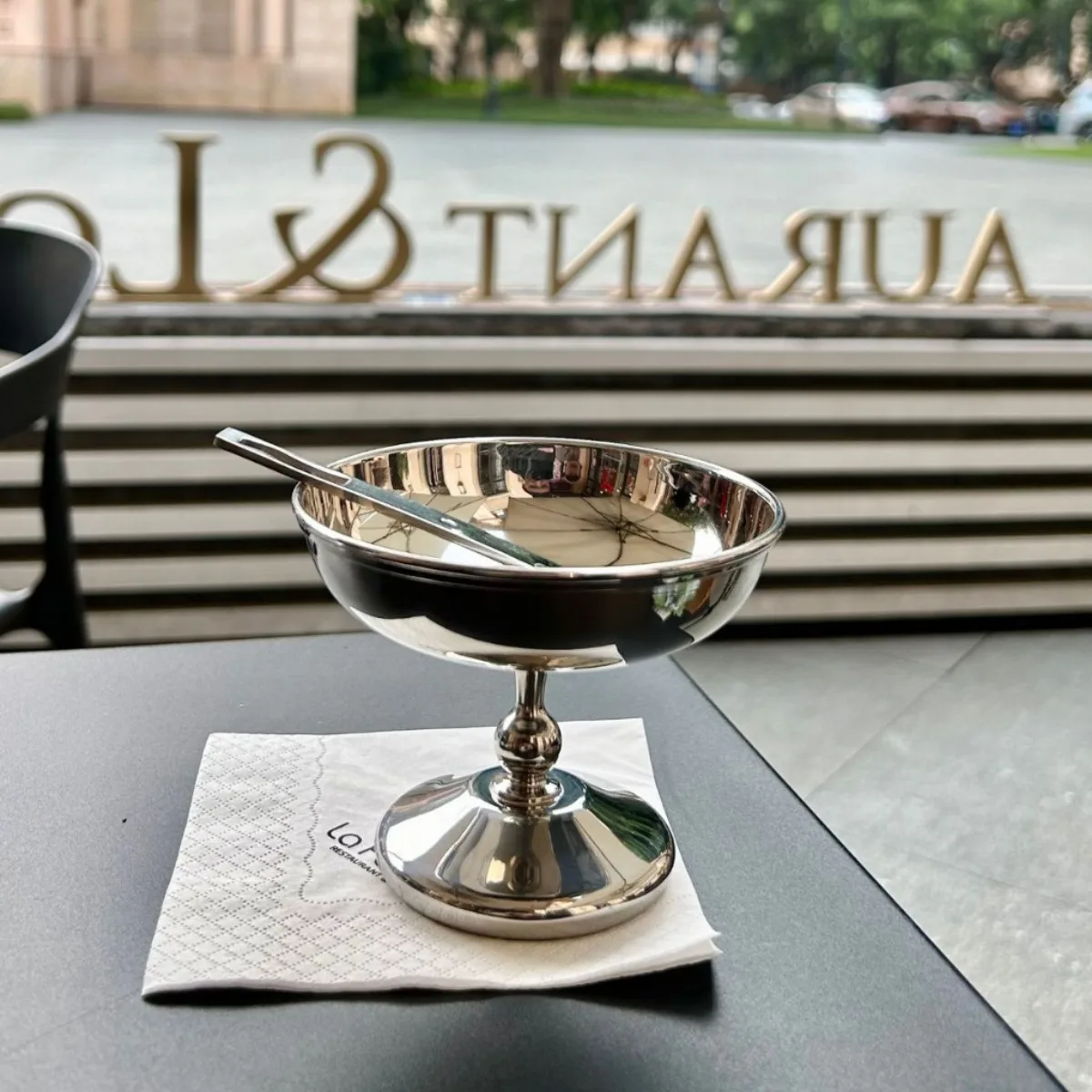 Lelyi Factory Wholesale INS Cafe Vintage 304 Stainless Steel Tall Cup Creative Cute Ice Cream Dessert Cup
