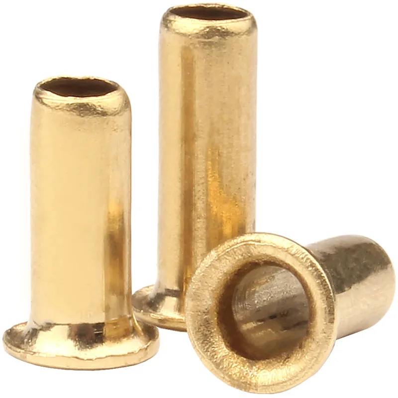 Brass Copper tubular Hollow Rivet Double-sided Circuit Board PCB Nails wide roll eyelet pcb rivet
