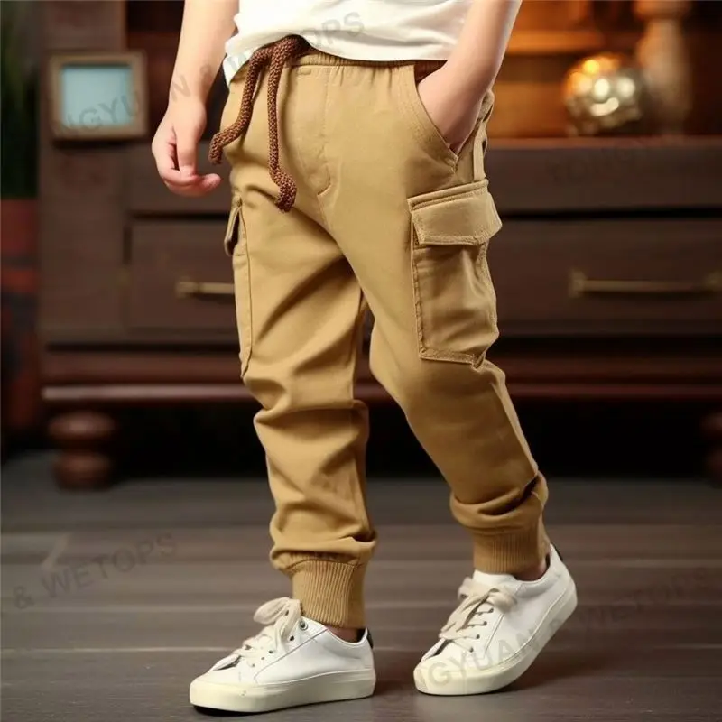 Wholesale Casual Kids Boy Clothing Children Cotton Pants Kids Trouser