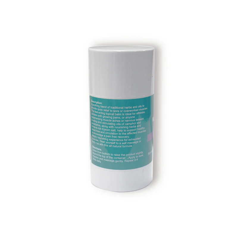 Private label OEM Non-Greasy & Fast Acting Premium Hemp oil Muscle Balm Stick for Long Lasting skin Soothing Pain Relief Gel