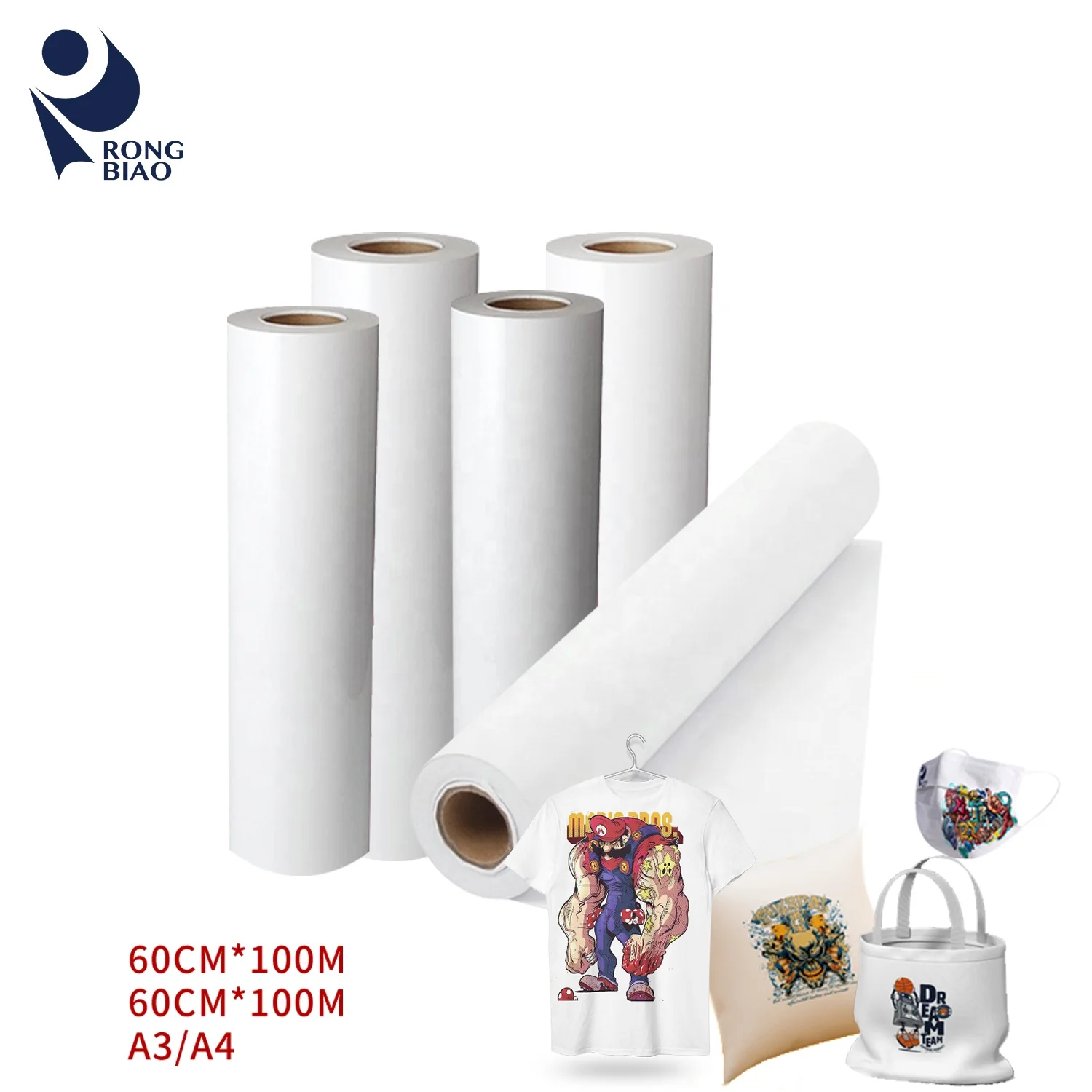 Good quality printable Textile Printing heat transfer film roll direct to film dtf pet film for digital printer