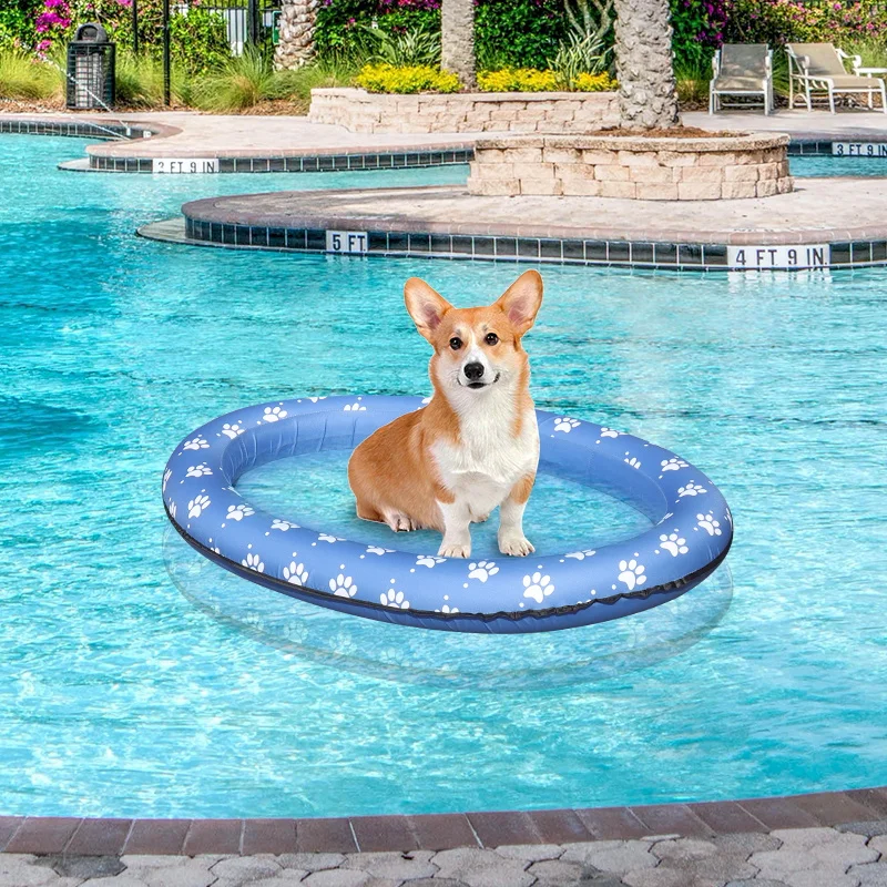 Inflatable Dog Floats for Pool, Dog Floats, Swimming Pool Floats for Small Medium Dog Puncture Proof