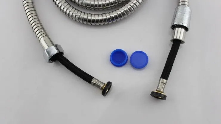 1.5m extension to 2m stainless steel flexible ss spring shower hose manguera flexible de acero