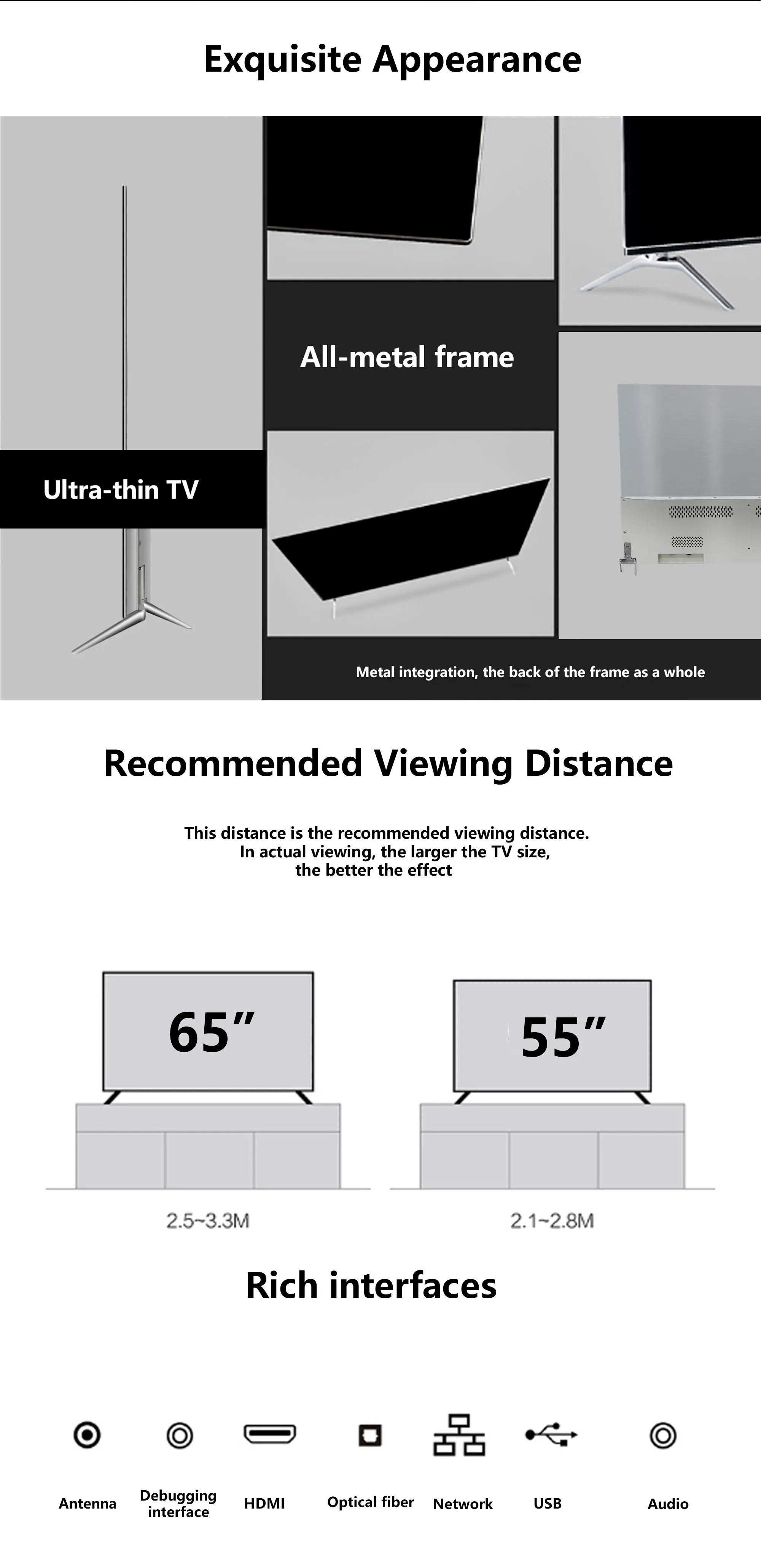 Оригинальная Заводская поставка Oled 4k телевизор 4k Uhd Smart Tv 65 дюймов Android Led с системой 9,0