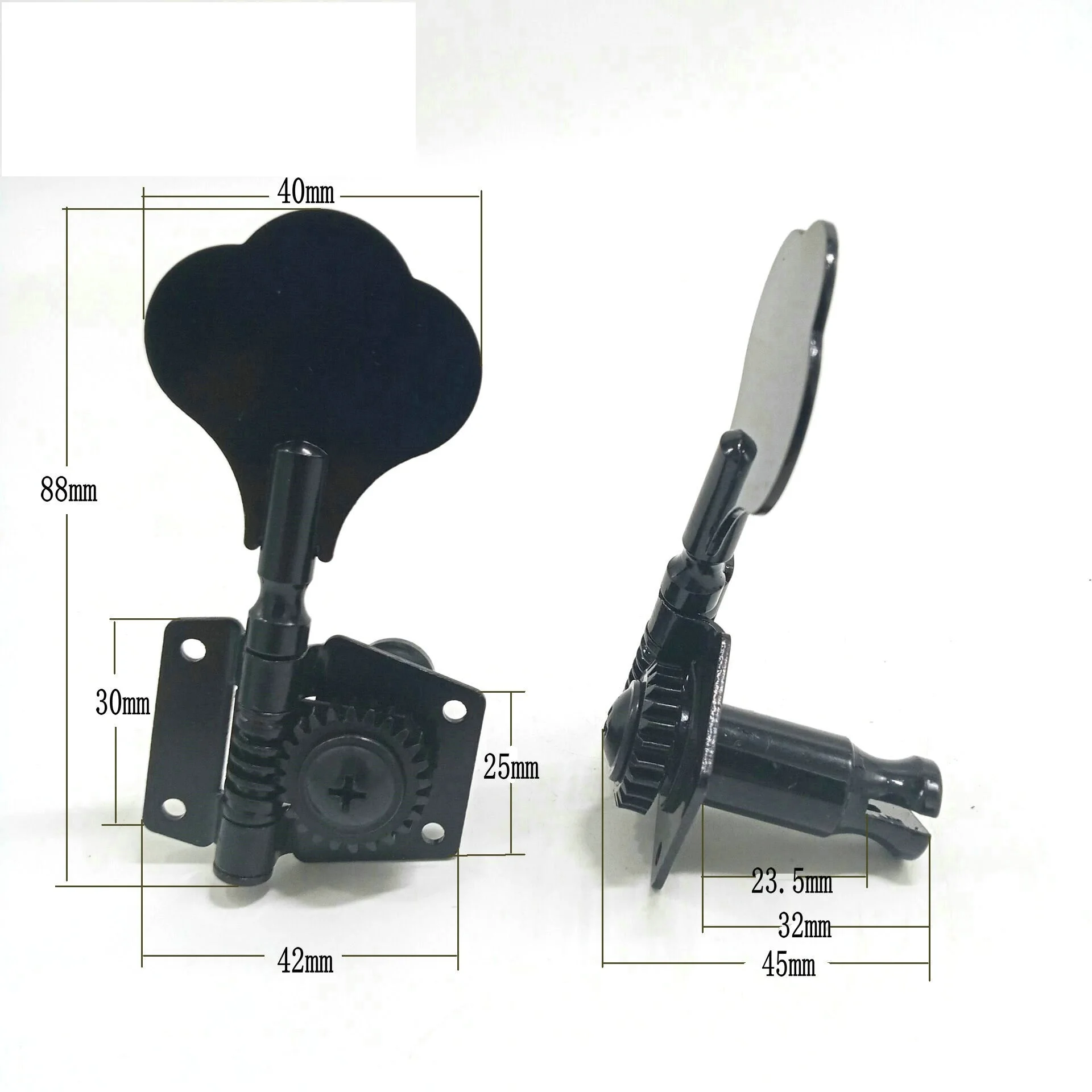 Hot sale low price high quality durable silver and black jazz bass guitar string knobs