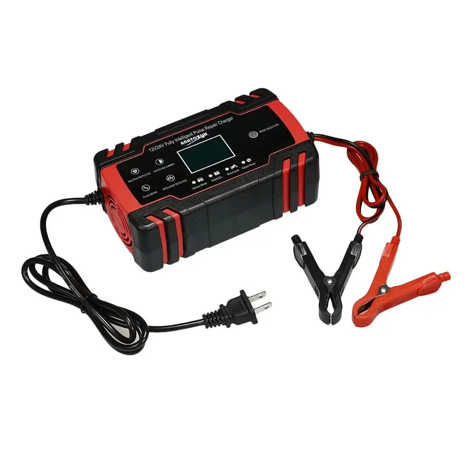 12V/24V Automatic Lead Acid Battery Charger Auto Motorcycle Intelligent Repair Charger Universal Battery Charge
