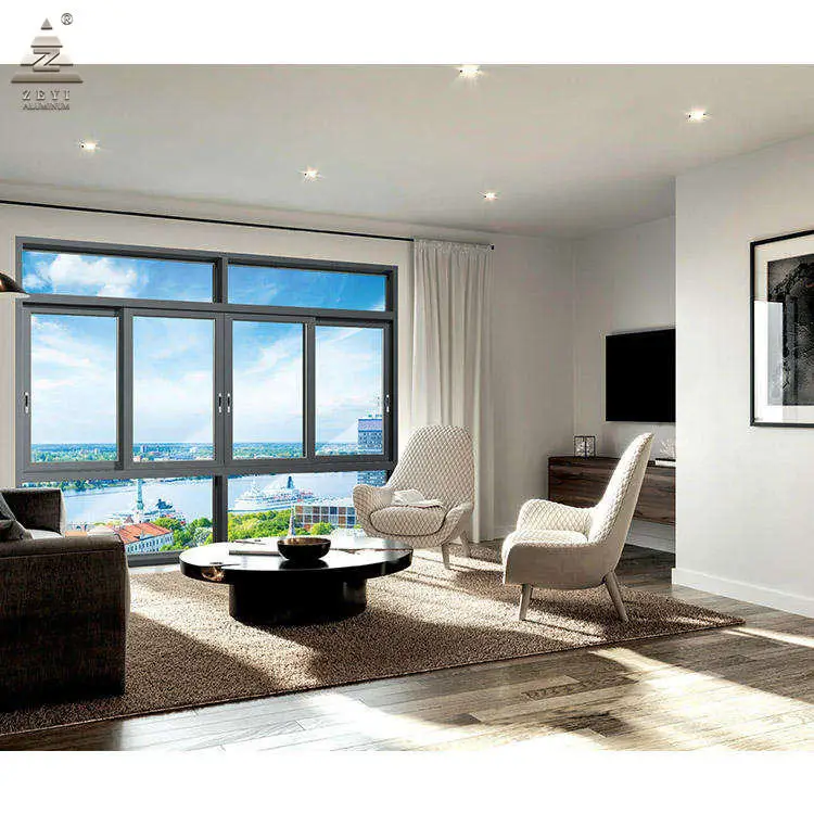 New Model Window China Supplier Sliding Price Of Aluminium Sliding Window Double Glazed Tempered Glass Aluminum Sliding Window