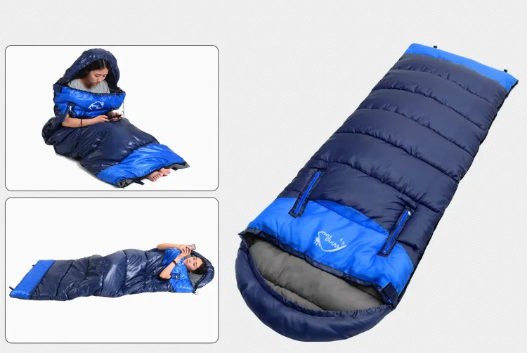  Outdoor summer 170T Polyester Adult Hollow Fiber Cotton Waterproof Travel Hiking Camping Envelope Sleeping
