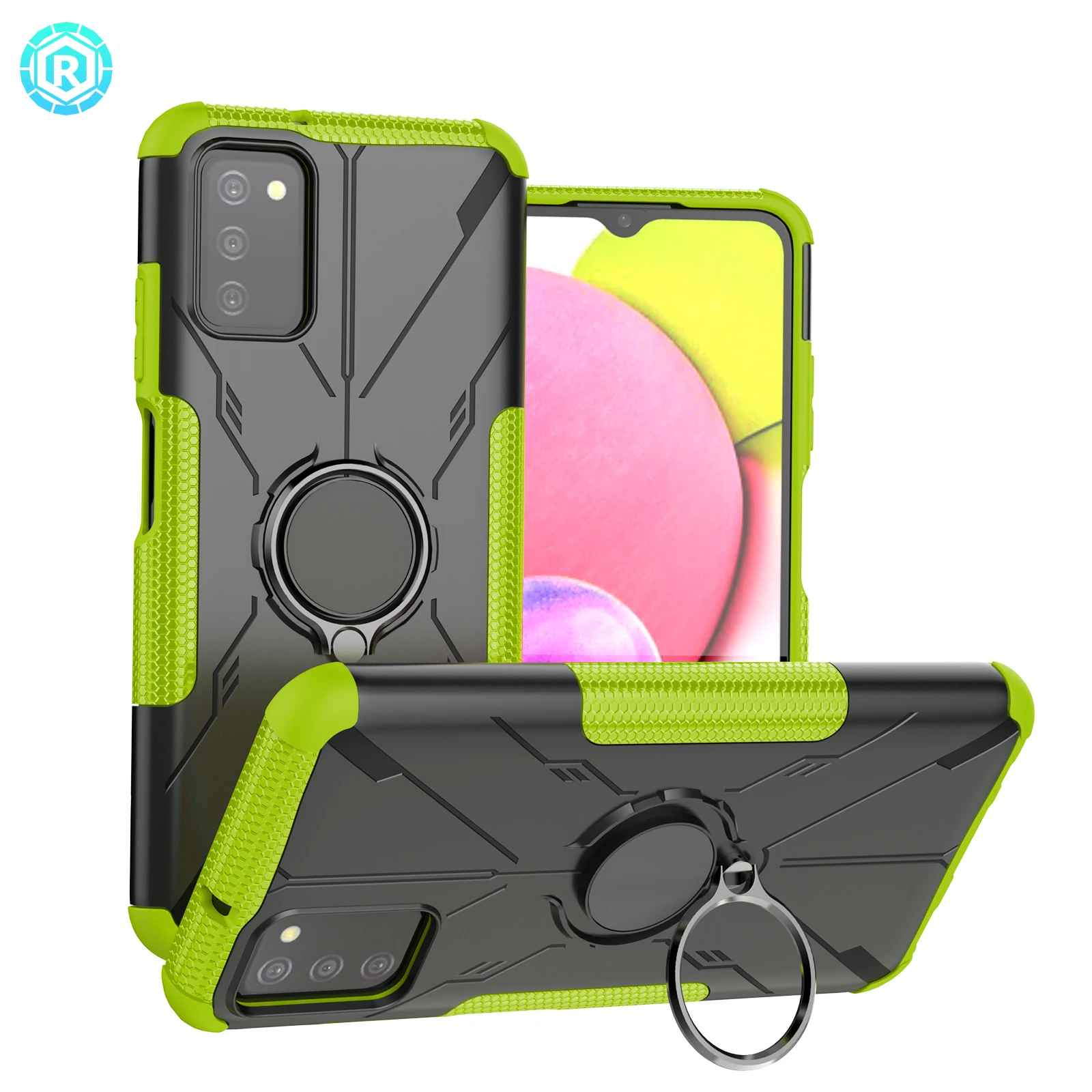 Чехол для Samsung A03s, ударопрочный чехол из ТПУ с кольцом-держателем для телефона, аксессуары для мобильного телефона, чехол для Samsung A03s Euro