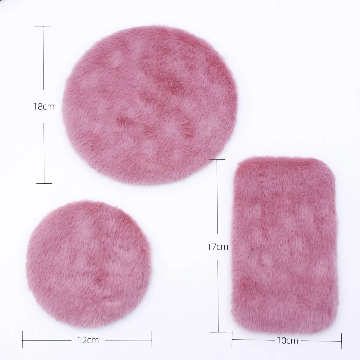 Soft 1/12 Scale Dollhouse Mini Plush Carpet Miniature Simulation Floor Mat Home Decoration Accessories