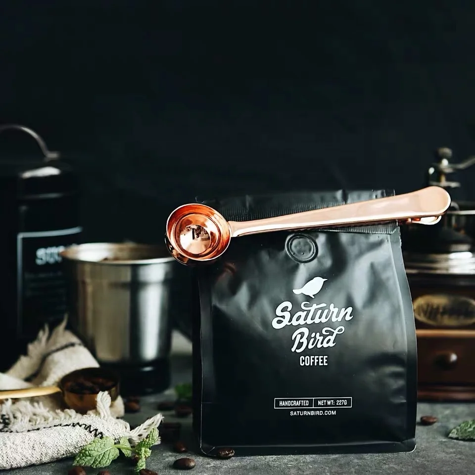 Kitchen Tool 15ml Stainless Steel Coffee Scoop with Clip