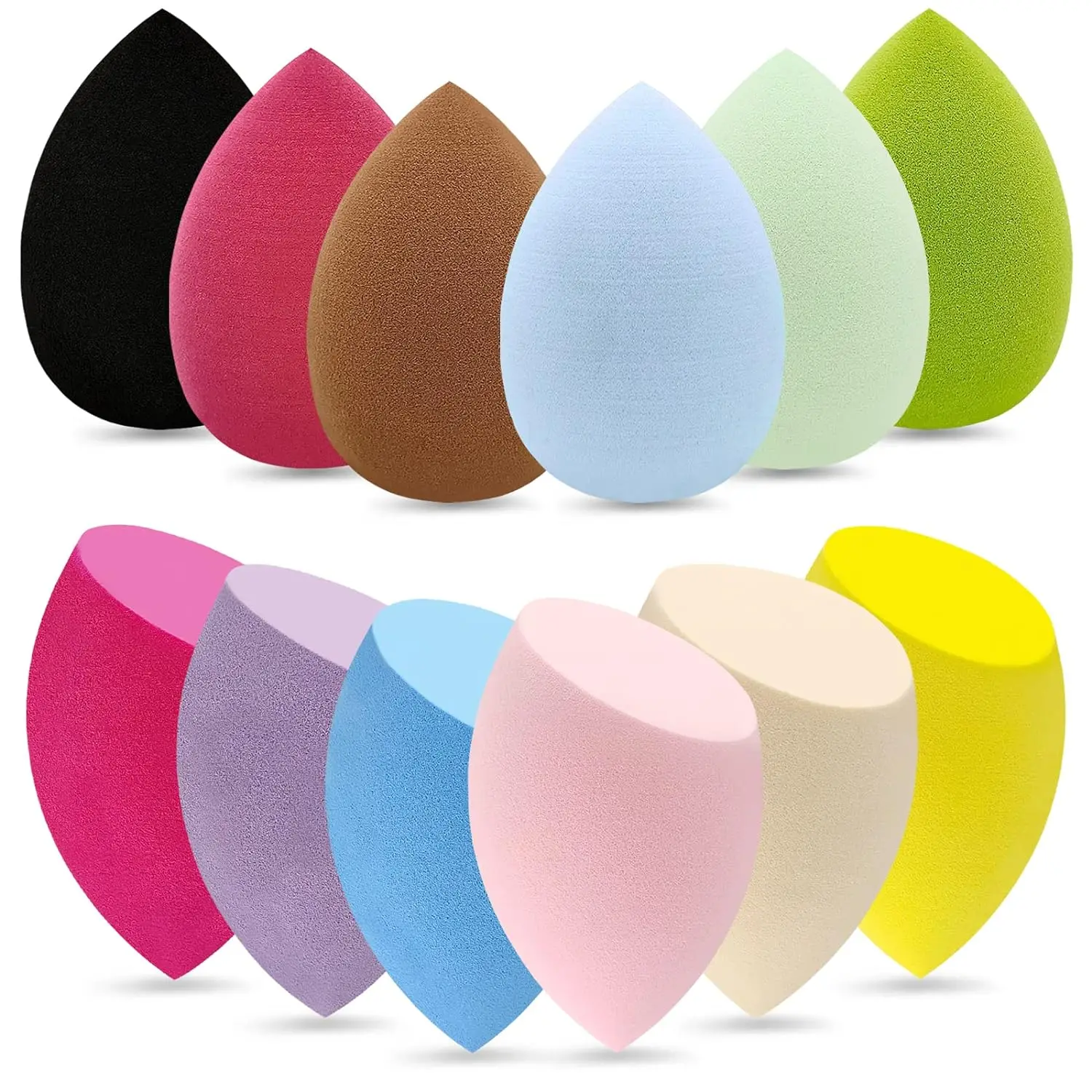 Custom Wholesale Colorful Makeup Sponge Blender Cosmetic Applicator for Powder Liquid Facial Makeup Tools