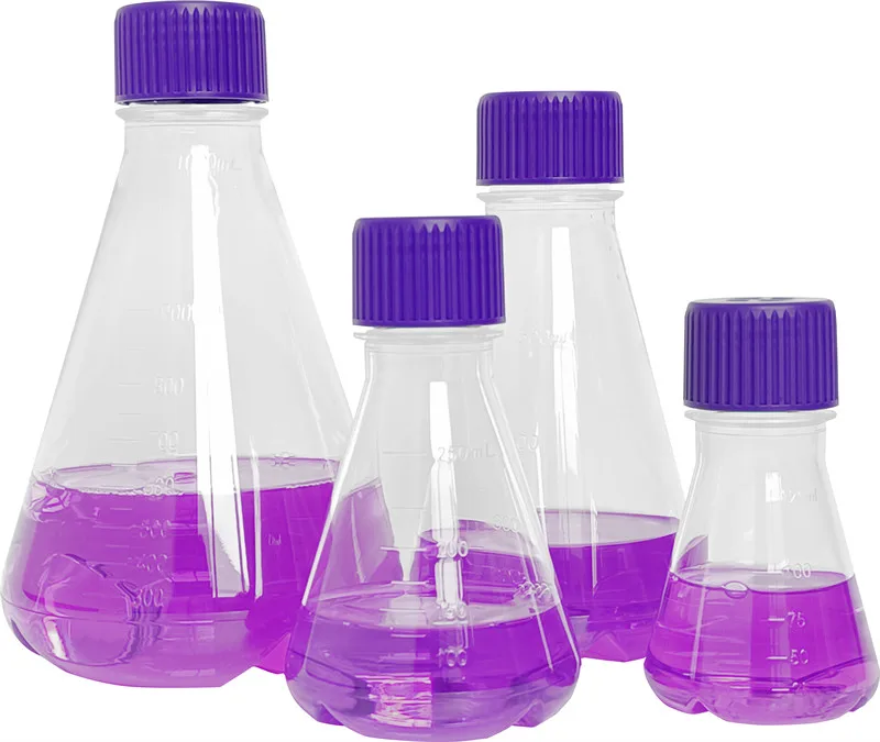 ETest Bottle Triangle Conical Breathable Cover Culture Cell Shake Flask