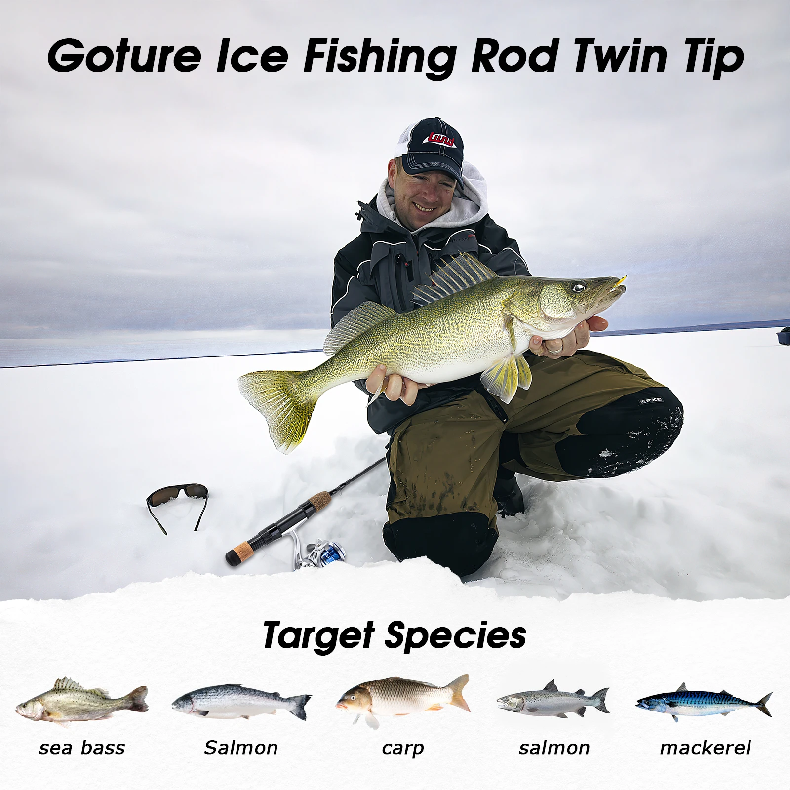 High Quality Blanks Wholesale Ice Fishing Rod Solid Fiberglass Ultra Light Custom Ice Fishing Rod Fiber Glass Outdoor Tools
