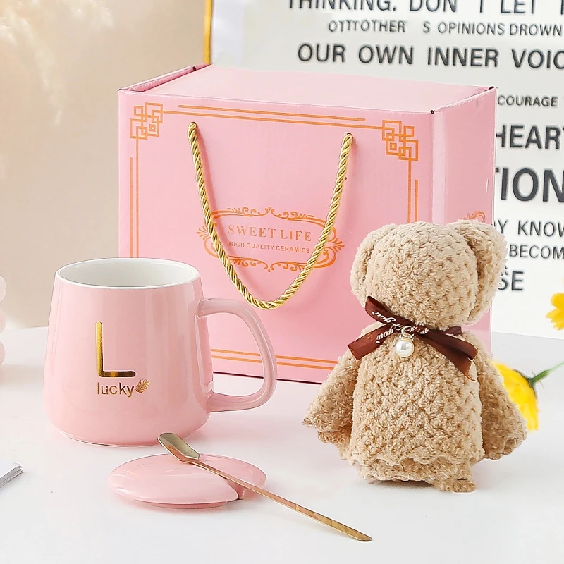 Christmas Valentines Wedding Gifts For Guests Birthday gift set Souvenirs Mug Cup Towel For Women Her bridesmaid gift box set
