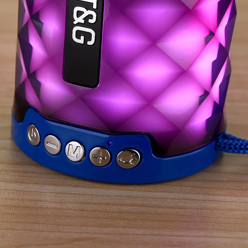 Night Light Changing Wireless Speaker Portable  Colorful LED Handsfree Micro SD AUX-in Supported Speaker