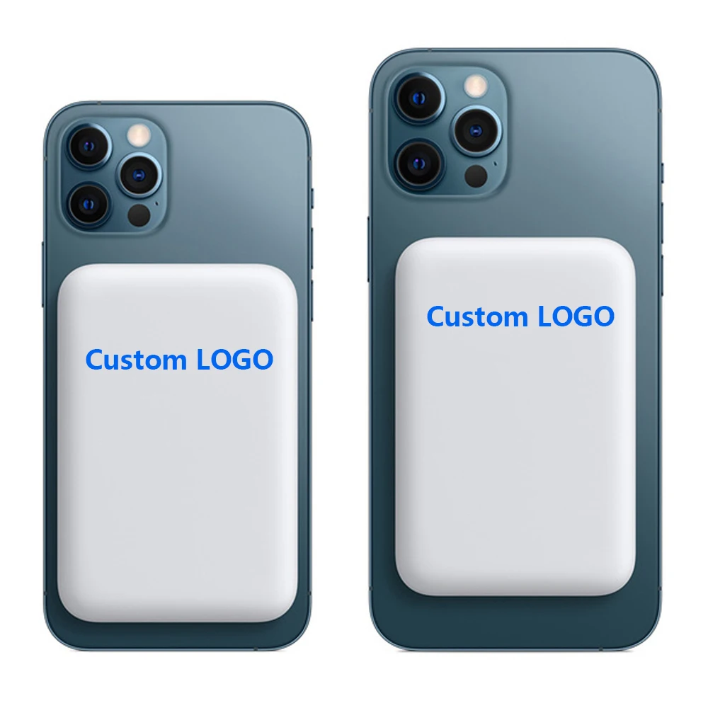 Customize Logo Portable Slim 3000mAh 5000mAh 10000mAh Magnetic Wireless charger magsafes Power bank 2 in 1 wireless power banks