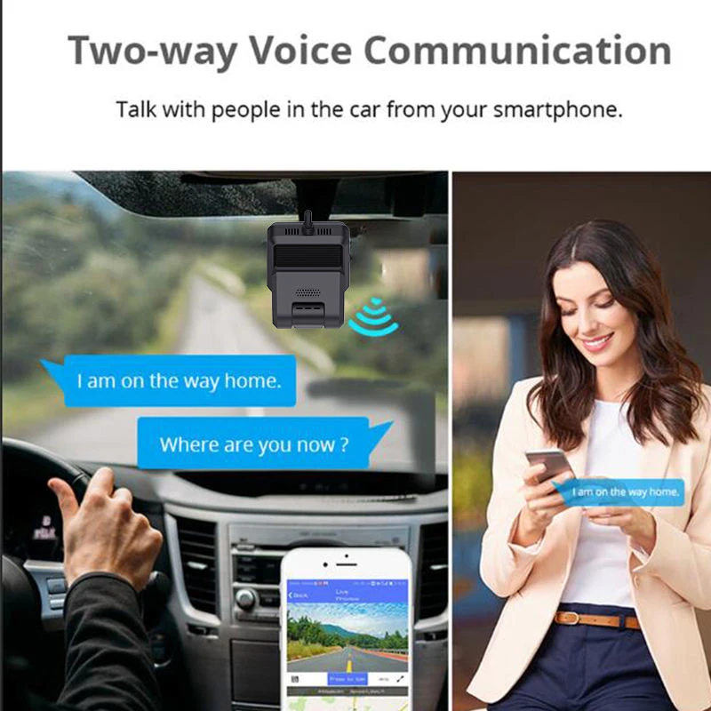 HD 4G Sim Car Dashcam 1080P Mini Smart 3 Channel Dash Camera with Front and Rear Lenses GPS and WiFi