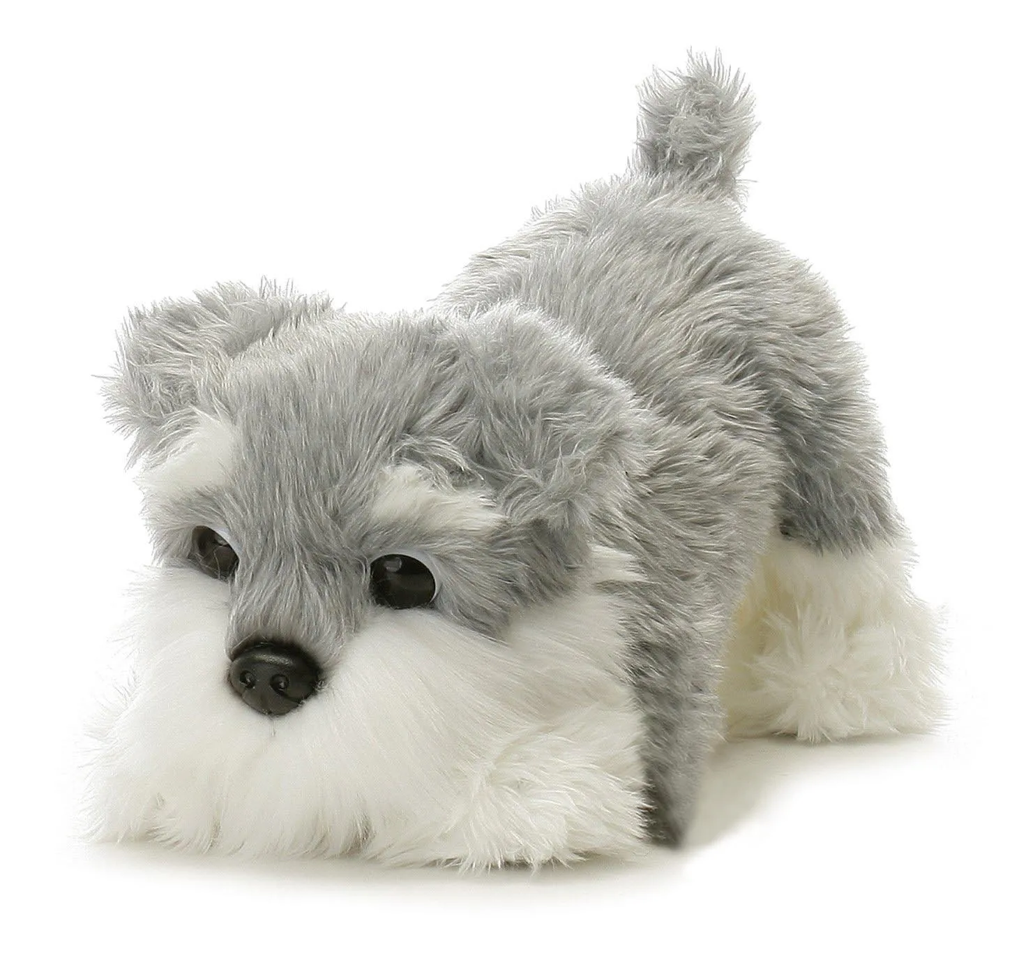 OEM Custom design adorable   soft plush stuffed Schnauzer puppy toys