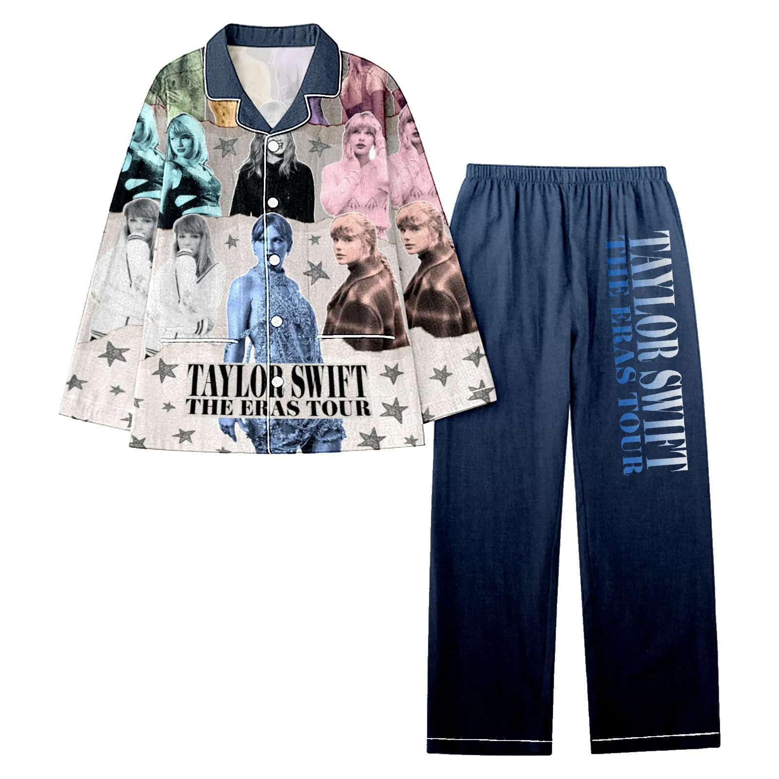 Women taylors swift Custom Summer Woman Luxury P Cami Shirt Button Short 2 piece Silk Satin Sleepwear Pajamas Sets For Women