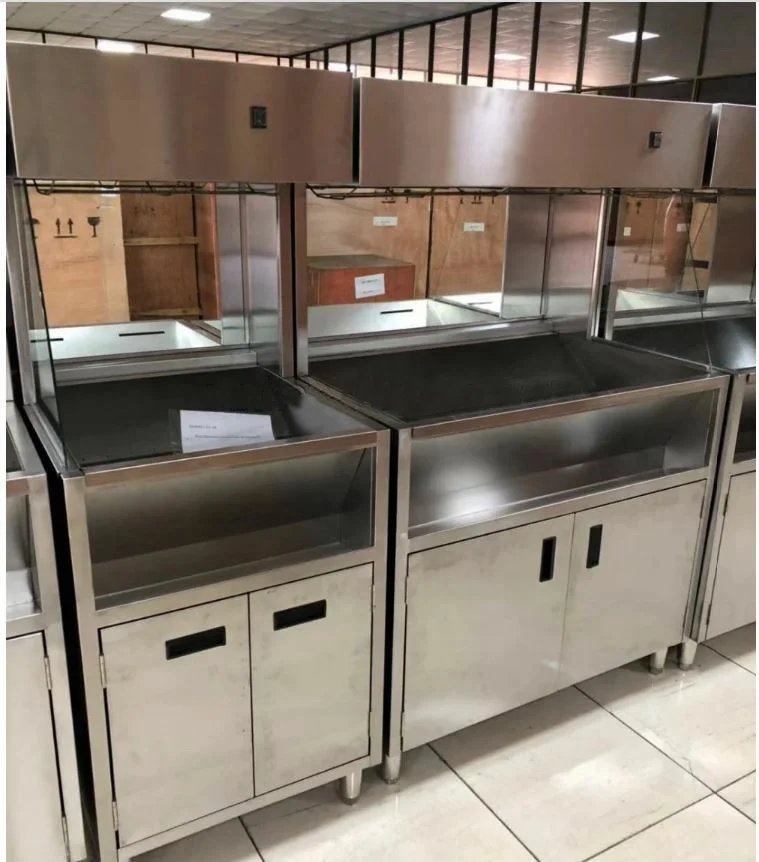 Smart Stainless Steel and Glass Food Warmer Display Machine 220V Warming Showcase with Metal Holding Equipment