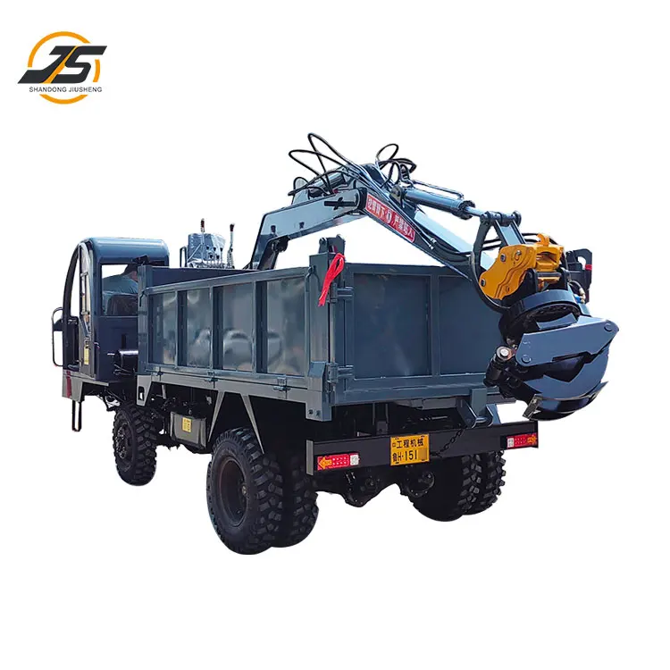 Double legged gripper with good stability self loading and self dumping sugarcane machine