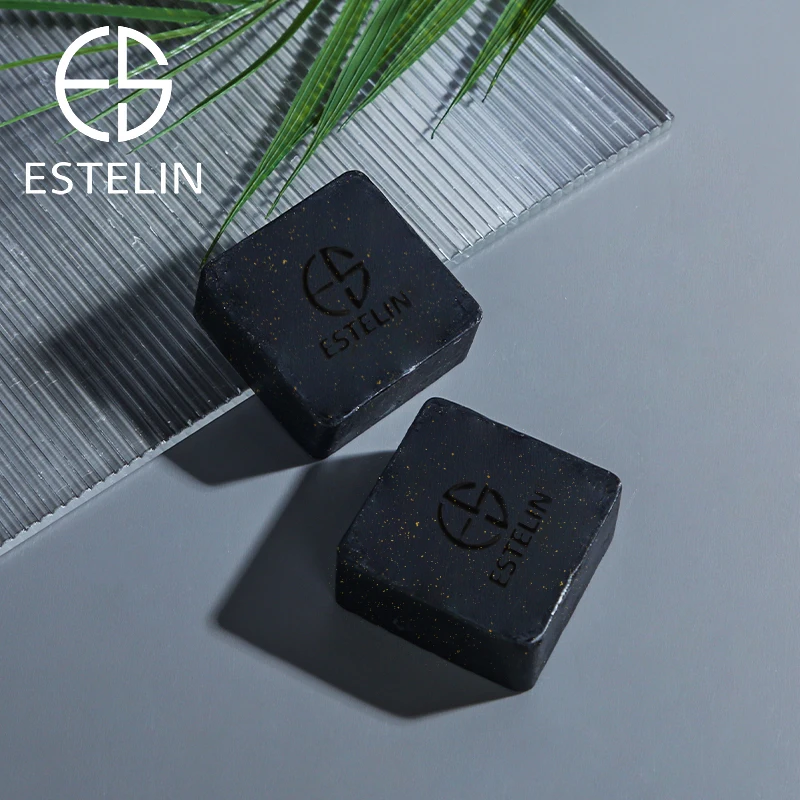 ESTELIN    Black charcoal & 24K gold soap