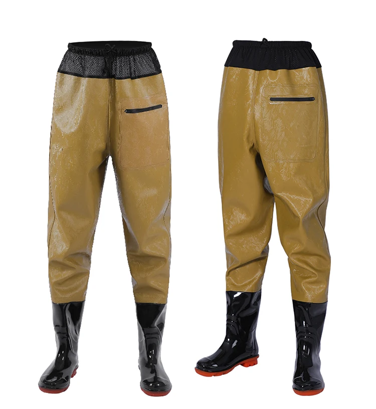 Customized fishing waders waterproof neoprene 4mm durable and fishing chest waders with boot and gloves fishing wader pants