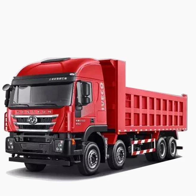 China HY Genlyon 420HP 390HP 10x8 8x4 heavy truck tipper dump truck for sale