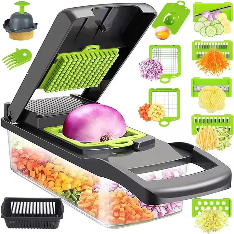 2024 New Top Seller Kitchen 15 In 1 Food Dicer Vegetable Slicer Veggie Veget Chopper Slicer Multifunctional Vegetable Cutter