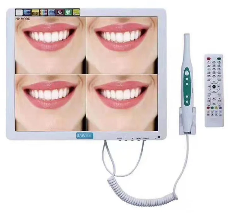 AliGan Dental Equipment Dental Intraoral Camera with Metal Holder Connect to the Dental Unit With 4 Pieces LED Light Holder