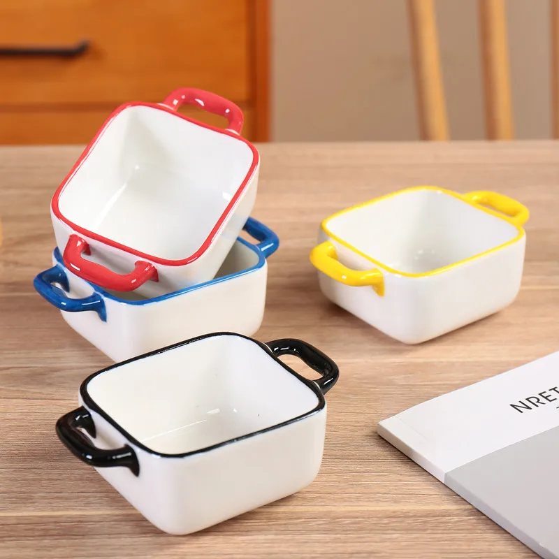 Оптовая продажа ресторанная выпечка мини-чаша для выпечки десертное суфле форма керамические формочки