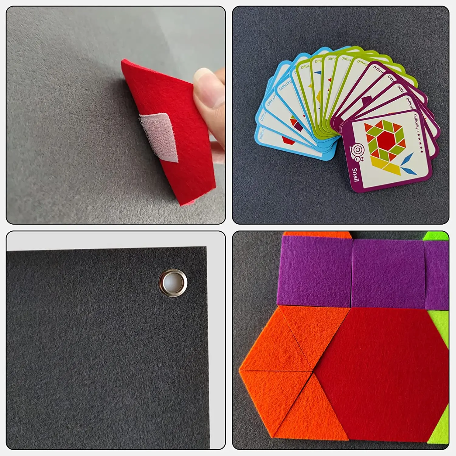 Shape Felt Board for Toddlers Teaching Story Board Set , Large 3.5 Ft Felt Toys Flannel Parent-Child Interactive Game Felt Board