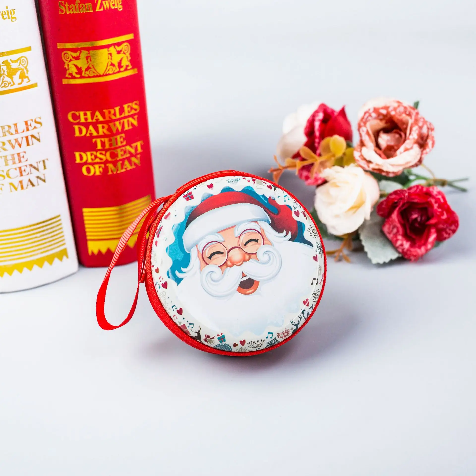 7*3cm Christmas Pattern Little Coin Purse Small Wallet Headset Storage Bag Santa Clause Christmas Gifts Kids Xmas Favors
