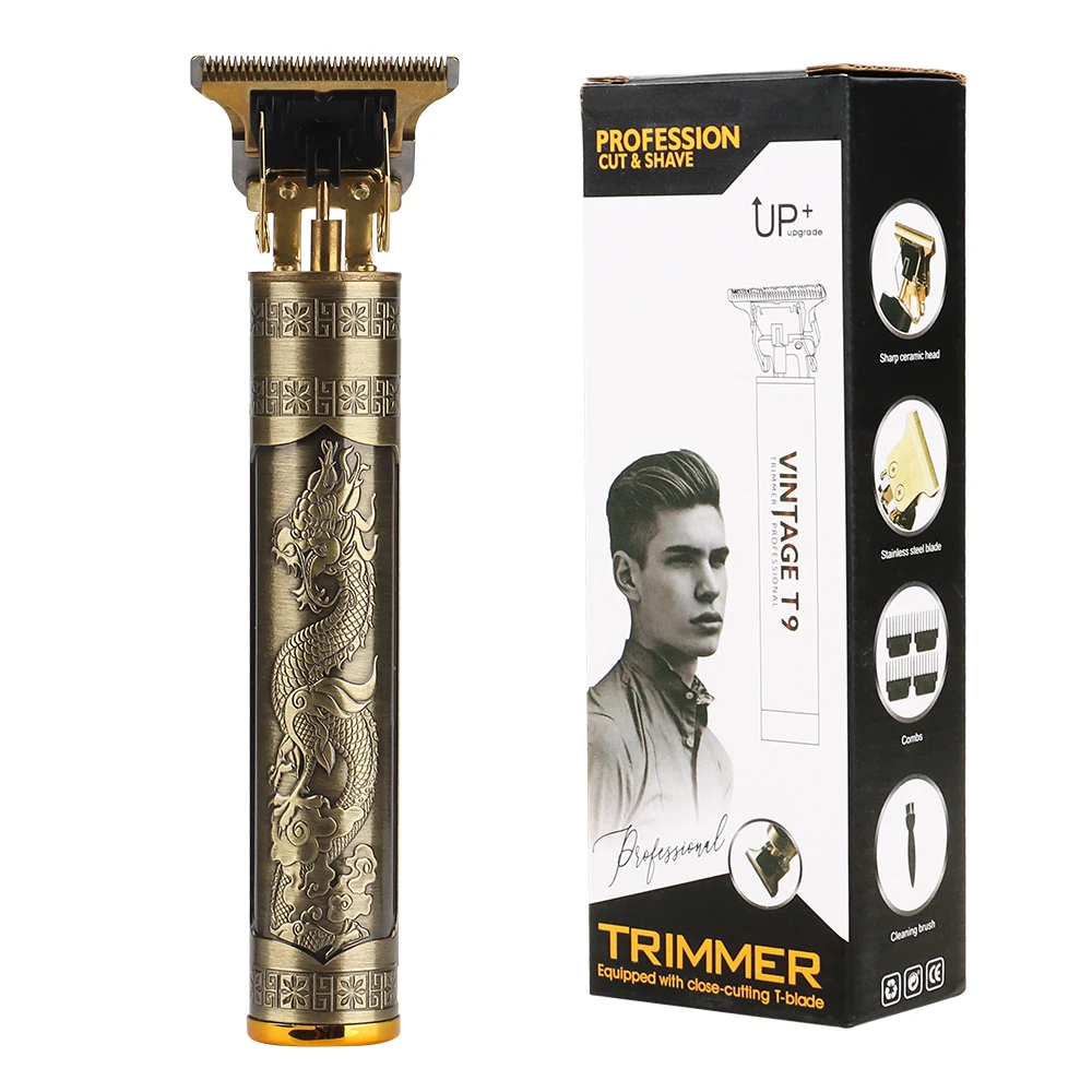 Maquina de Barbear Afeitar Electric Hair Cutting Machine Electric Cordless Vintage T9 Hair Trimmer Clippers