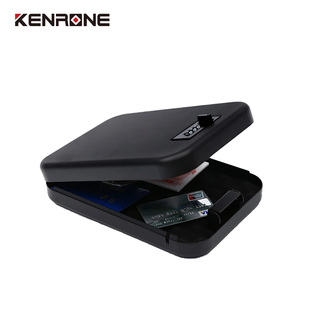 Portable Steel Plate Password Pistol Safe Combination Digital Gun Box FOR Car Desk And Home